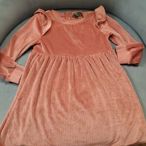 dip Girls' Dusty Rose Corduroy Long-Sleeve Dress